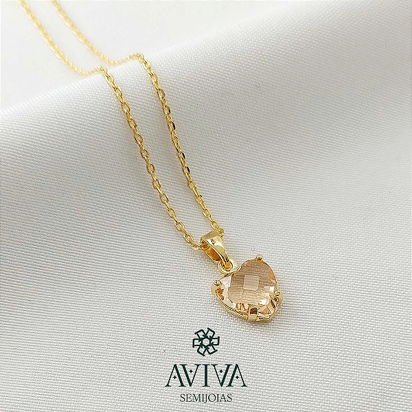 Colar Delicado com Pingente Solitário em Formato de Coração - Elegância e Romance