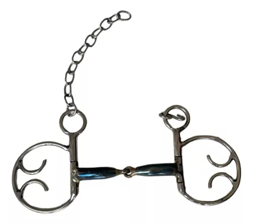Bridão espanhol inox bocal de ferro 30cm fácil fixação