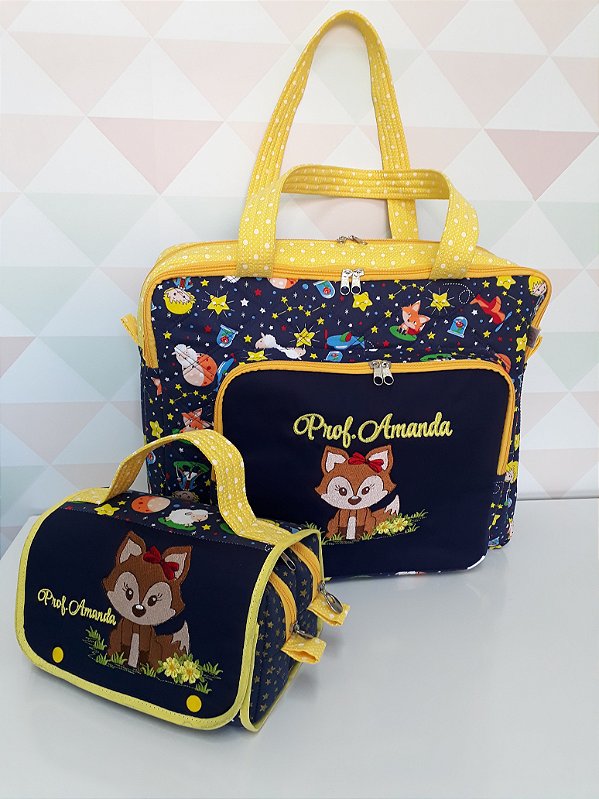 Bolsa com divisões e necessaire alça simples