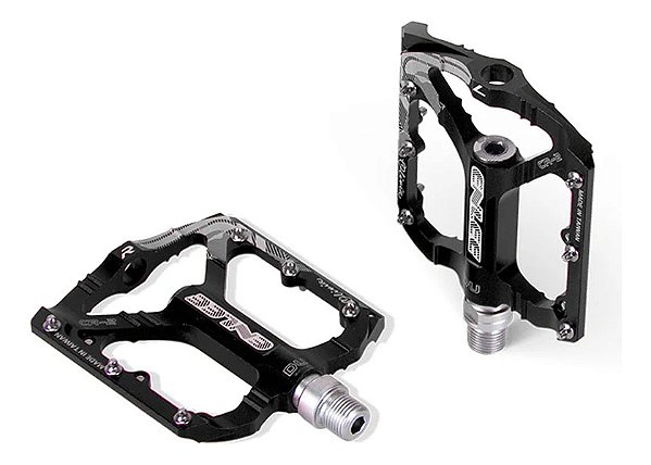 Pedal Plataforma Aluminio Dh Mtb Enlee Preto - Rolamentado