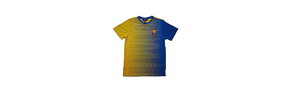 CAMISA DE DRY BARCELONA AMARELA/AZUL