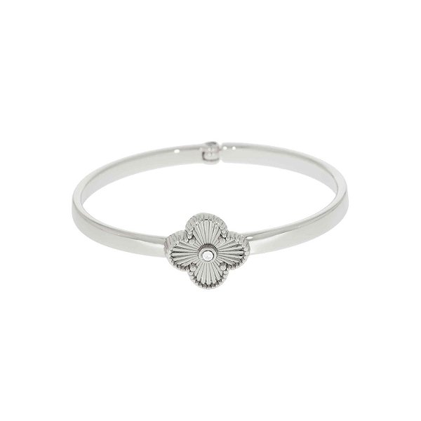 Bracelete Prateado Trevo - La Jenni