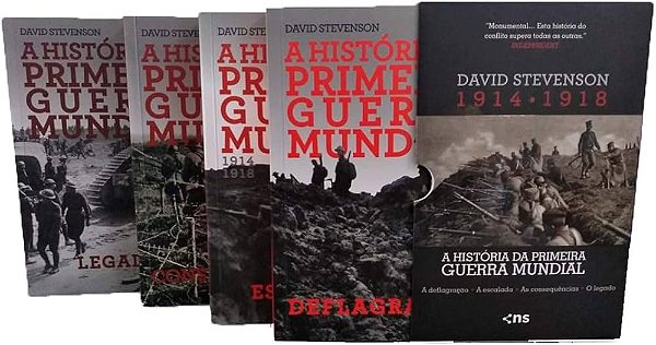 BOX - A HISTÓRICA DA PRIMEIRA GUERRA MUNDIAL - 1914-1918 - 4 VOLUMES