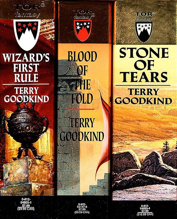 TERRY GOODKIND- THE SWORD OF TRUTH THE FIRST BOXED SET 3 VOLS, WIZARD, STONE, BLOOD