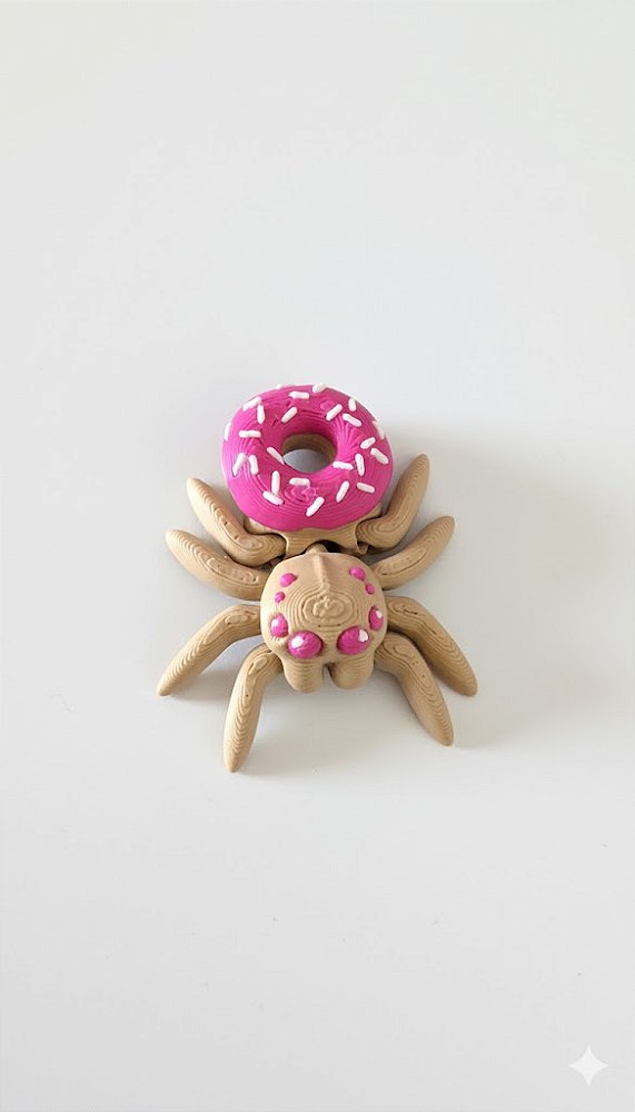 MINI ARANHA COM DONOUTS ARTICULADA