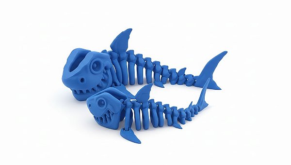 TUBARÃO ESQUELETO PEQUENO AZUL