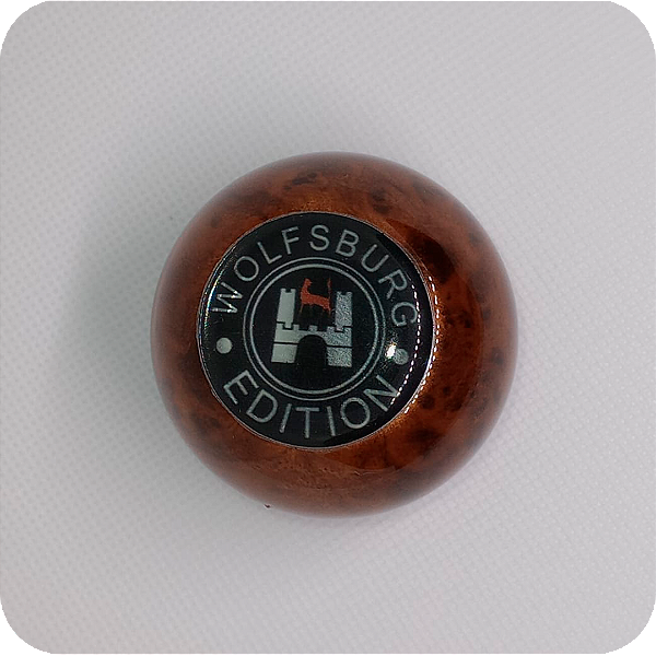 Manopla bola de Câmbio Wolfsburg Edition madeira Madre Pérola Fusca / Kombi rosca M12