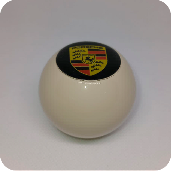 Manopla de Câmbio Marfim logo Porsche Fusca /kombi / Brasilia  rosca M12