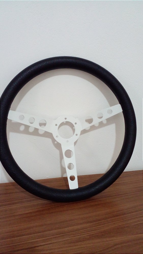 Volante Automotivo Esportivo Universal Branco – Sem Cubo