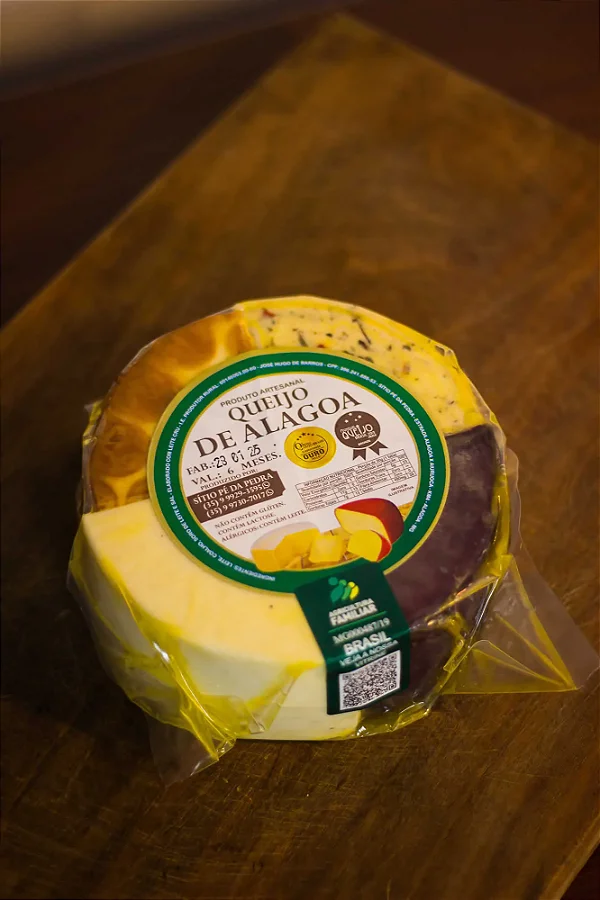 Queijo Alagoa 4 Sabores Vinho/Defumado/Temperado/Tradicional Pé da Pedra | 500g |