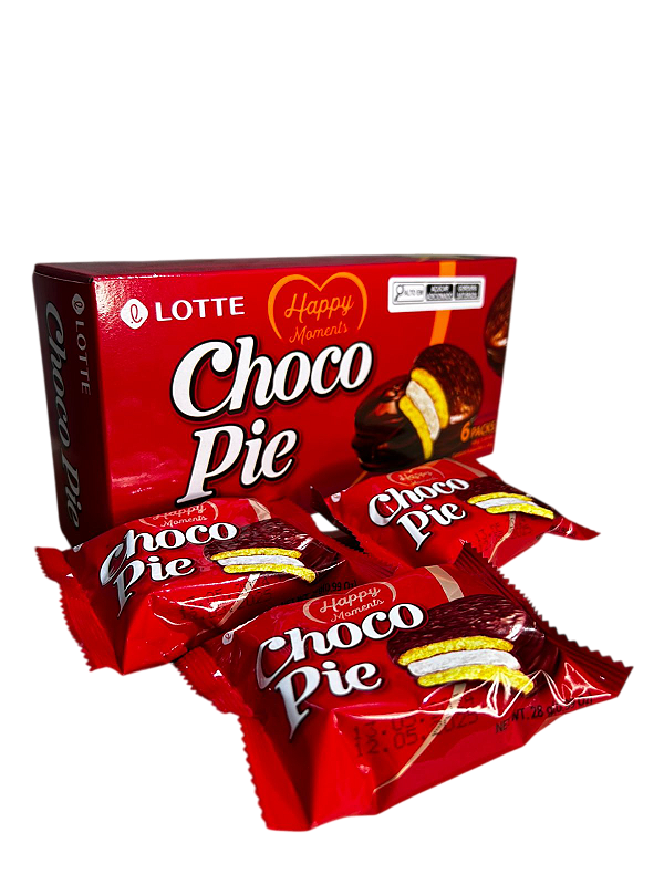 CHOCO PIE BOLINHO DE CHOCOLATE LOTTE - C/ 6 UNIDADES
