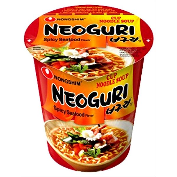 Lamen Noodle Coreano Neoguri Cup – Nongshim | Sabor Frutos do Mar – Copo 62g