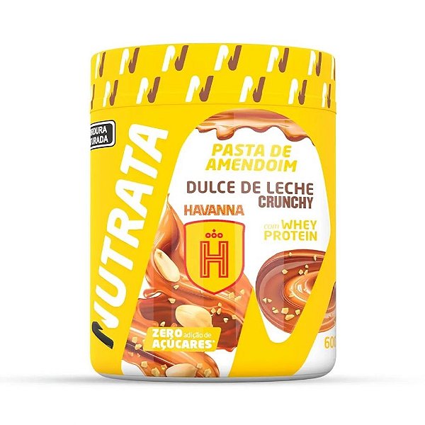 Pasta de Amendoim com Whey Protein (600g) - Sabor: Dulce de Leche Crunchy