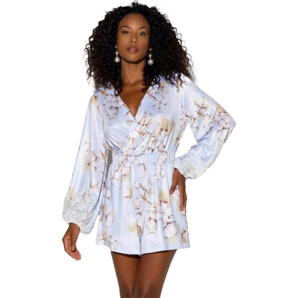 MACAQUINHO MANGA LONGA AZUL FEMININO