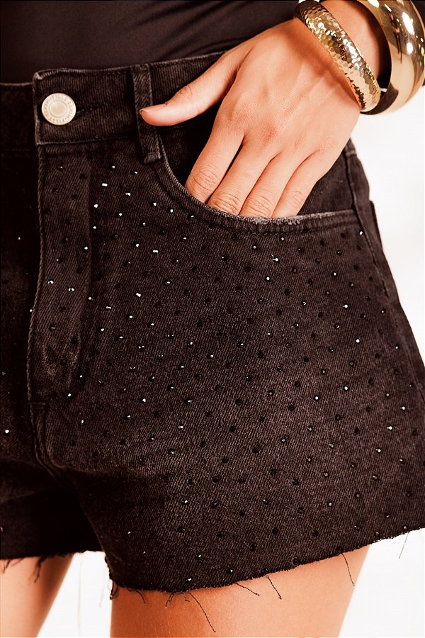 Short Jeans Metais Noir