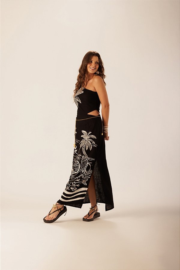 Vestido Midi Black Amber