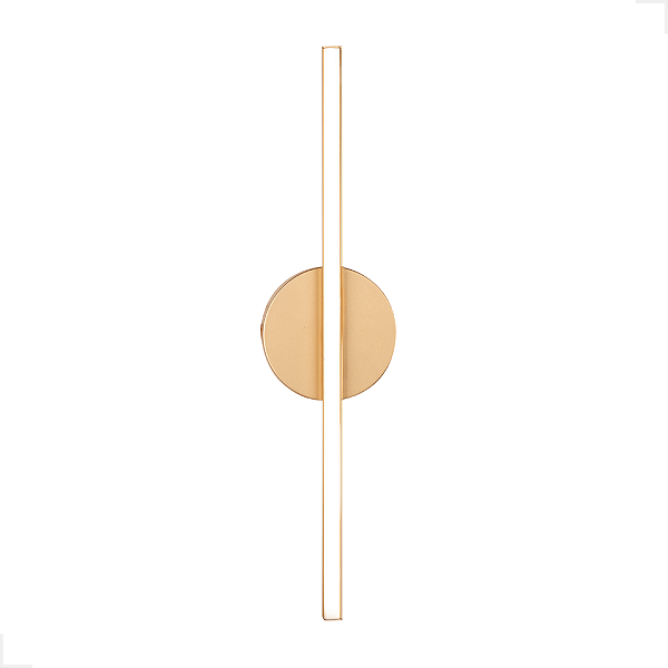 Arandela Luminária De Parede Perfil Led Linear Direta 10w Branco Neutro Dourado