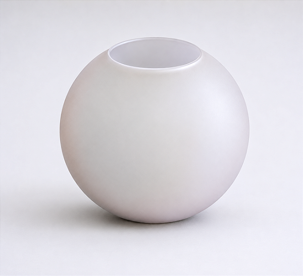 Globo de Vidro 15 cm Branco Fosco