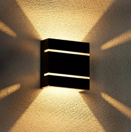 Arandela Preta Facho Duplo Plástica Soquete G9 Decoração Sala Quarto Corredor