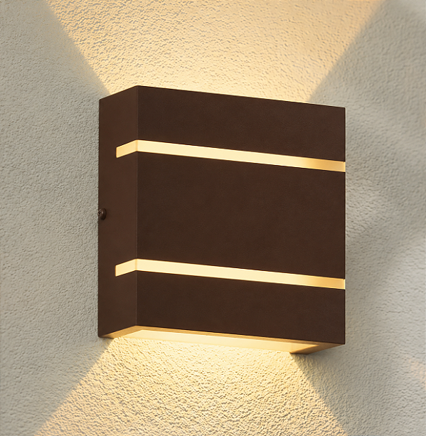 Arandela Marrom Facho Duplo Plástica Soquete G9 Decoração Sala Quarto Corredor