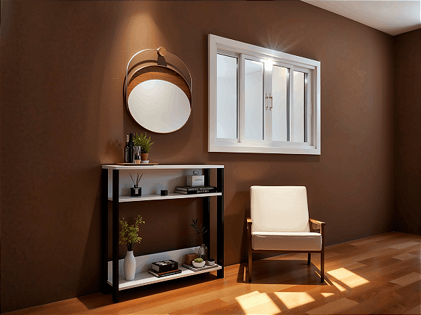 Aparador Mesa De Apoio 90cm Móvel Multiuso Para Sala Mdf