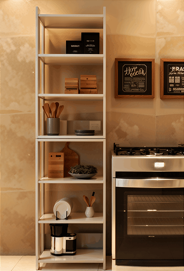 Estante Multiuso 7 Prateleiras em MDF Moderna Organização Sala Quarto Cozinha Escritório