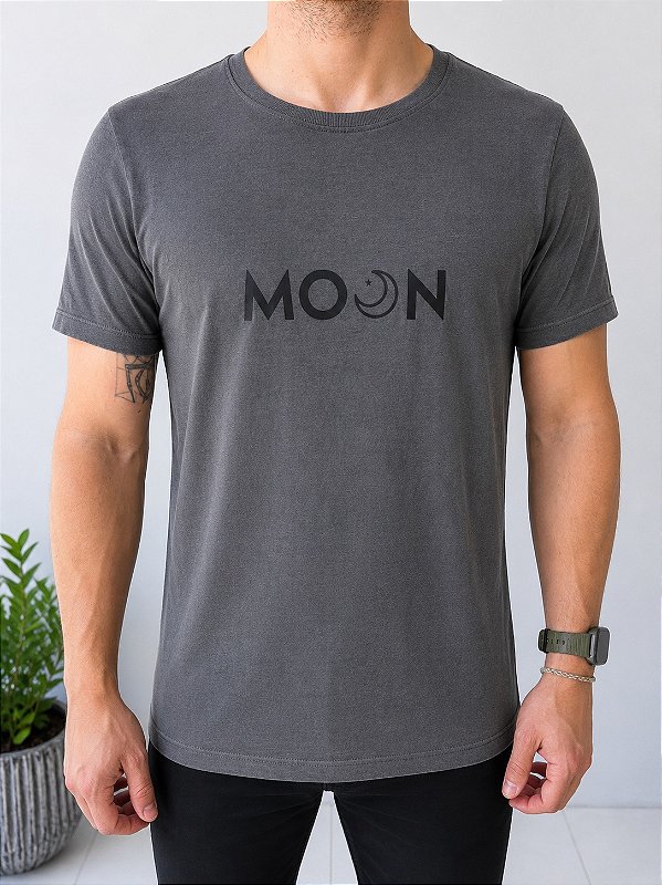 Camiseta Moon Estonada Chumbo