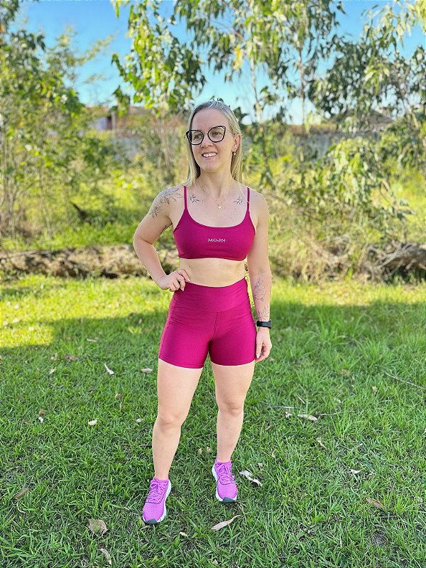 Conjunto Cometa Short e Top Framboesa