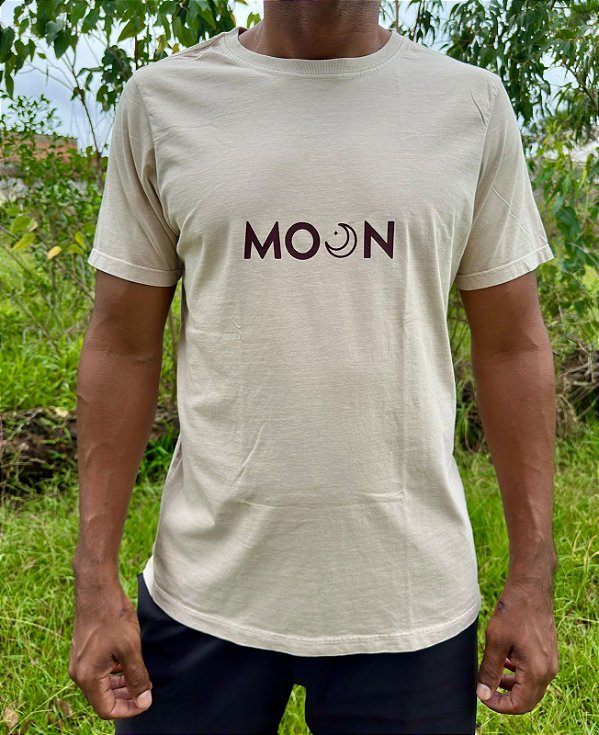 Camiseta Moon Estonada Bege
