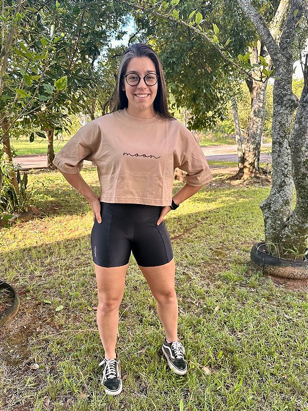 Cropped Oversized Moon Capuccino