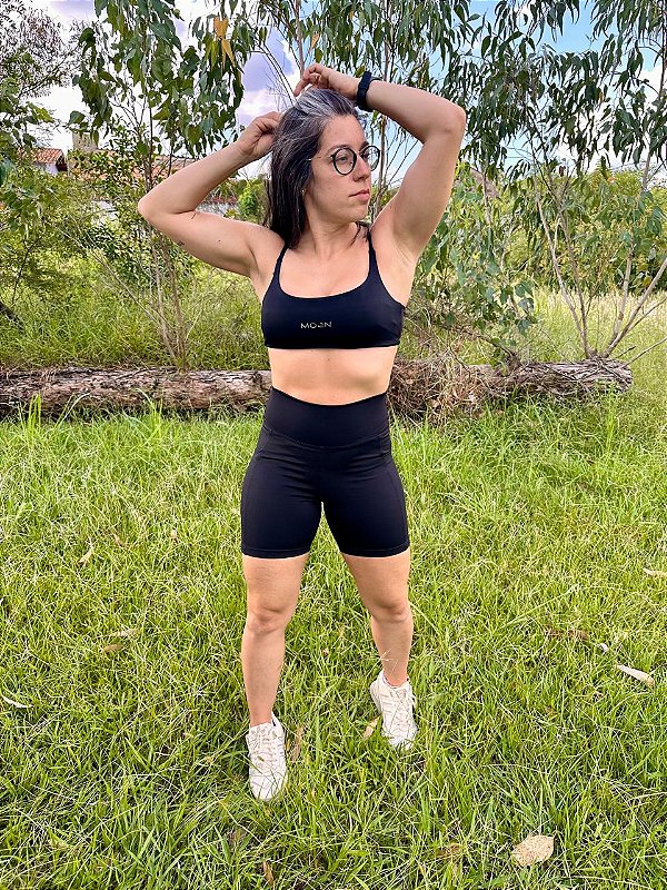 Conjunto Runner Short e Top Preto