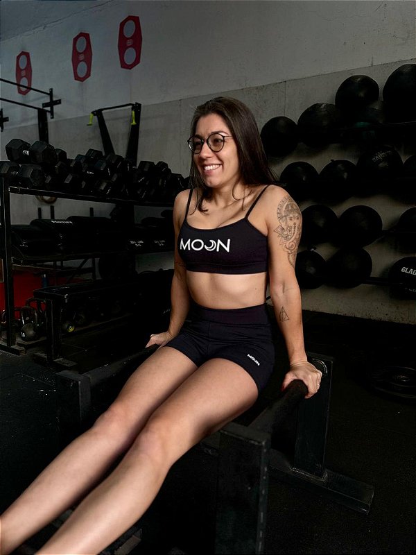 Conjunto Lunar Short e Top Preto