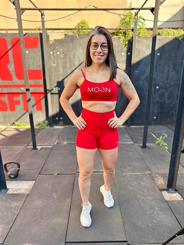 Conjunto Lunar Short e Top Vermelho