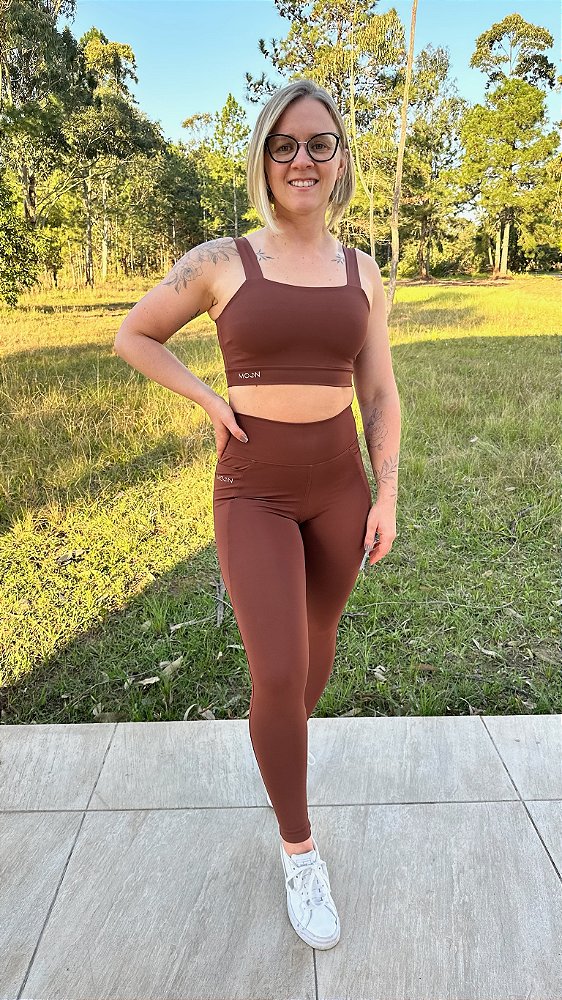 Conjunto Legging e Top Vênus Duo Marrom