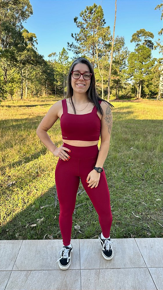 Conjunto Legging e Top Vênus Duo Malbec