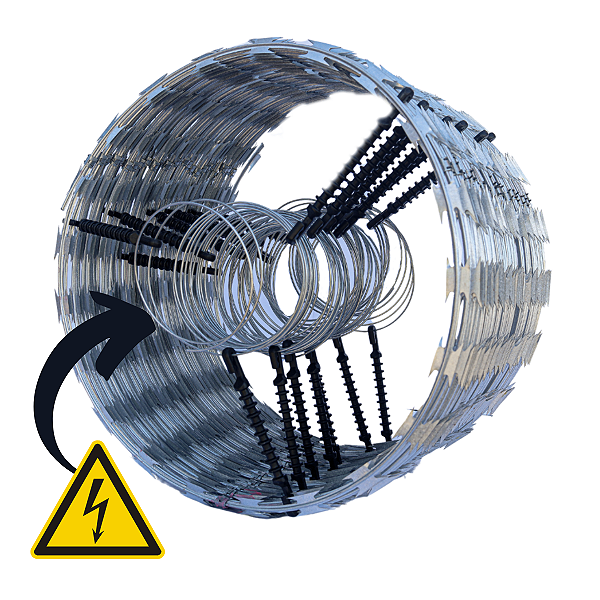 Cerca Concertina Eletrificada 7 Metros + Kit Instal. + Centra Com Wifi