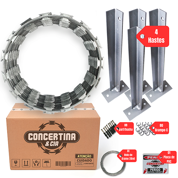 Cerca Concertina Kit Completo Para 10 Metros