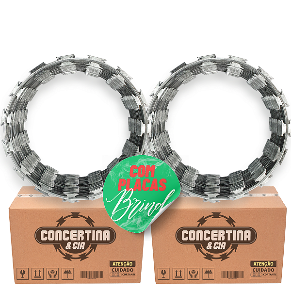 Cerca Concertina De Arame P/ Muro Galvanizada 30cm 20 Metros