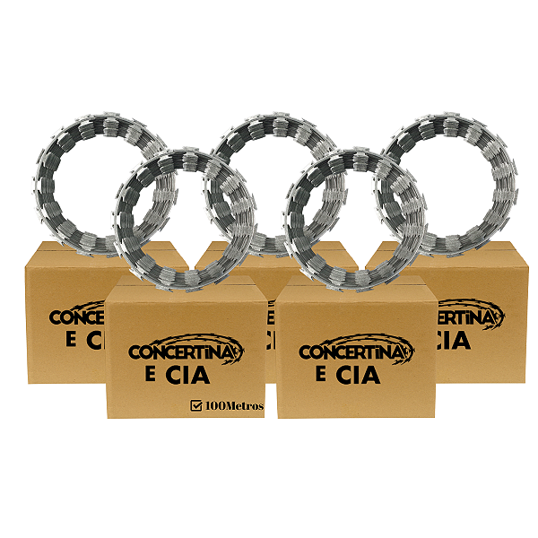 Cerca Concertina 45 cm simples 100 metros