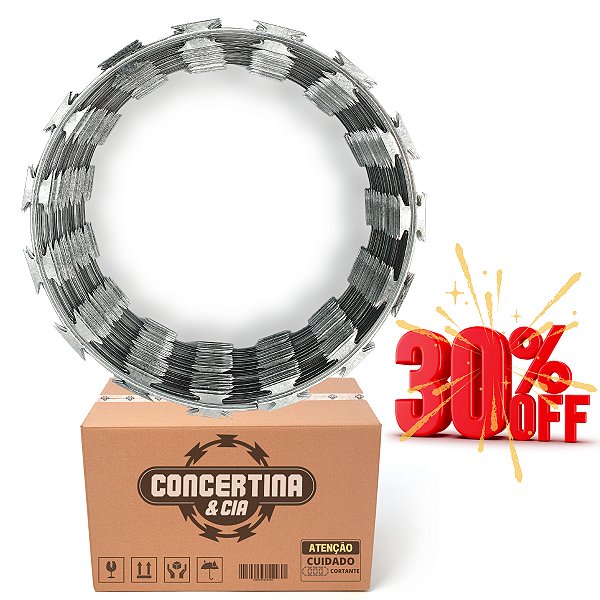 Cerca Concertina 45cm 10 Metros Com Brinde Especial!