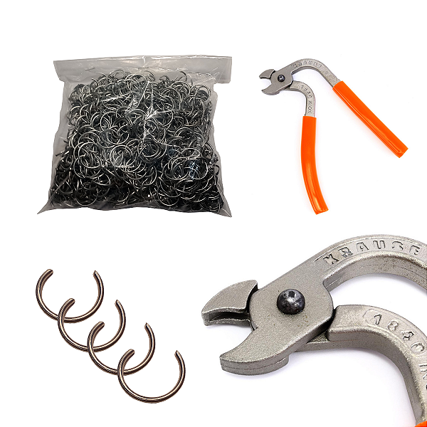 Alicate Tapeceiro Krause  + 1 Kg De Grampo tipo C para Concertina