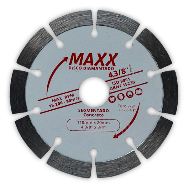 Disco Diamantado Segmentado - 110x20mm