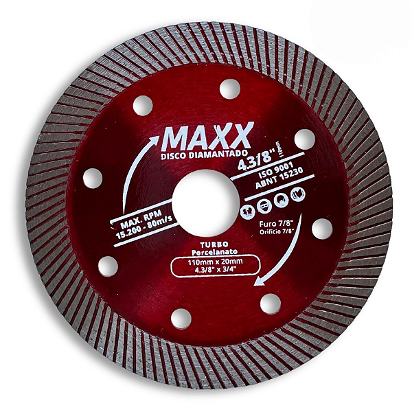 Disco Diamantado Turbo - 110x20mm