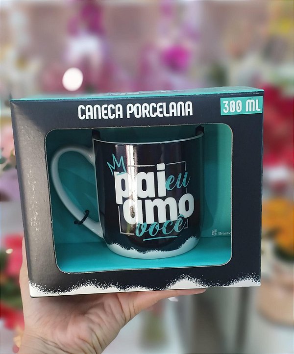 Caneca "Pai Eu Amo Você" Porcelana 300 ml