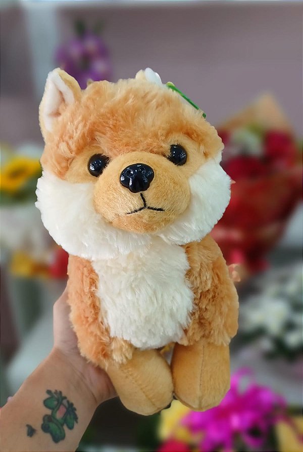 Cachorro Amarelo 25 cm de Pelúcia