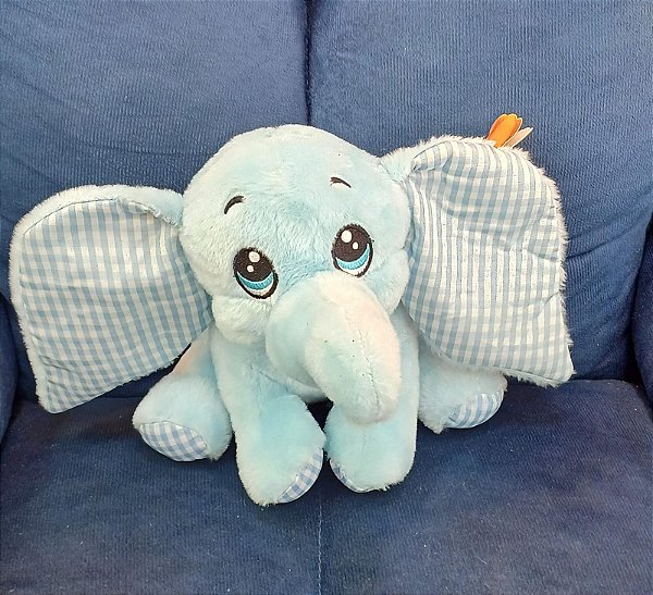 Elefante Azul 22 cm de Pelúcia