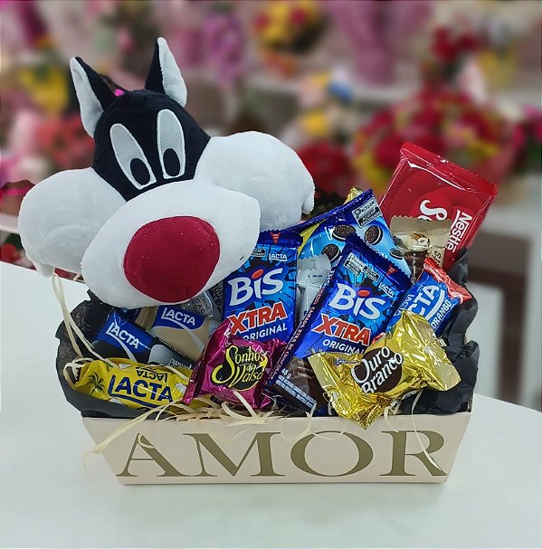Cesta de Chocolate Amor Animado Frajola
