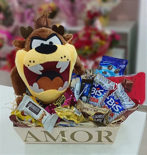 Cesta de Chocolate Amor Animado Taz Mania