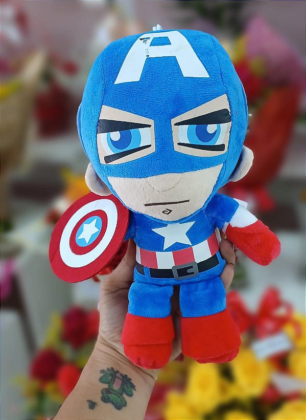 Capitão América 27 cm de Pelúcia