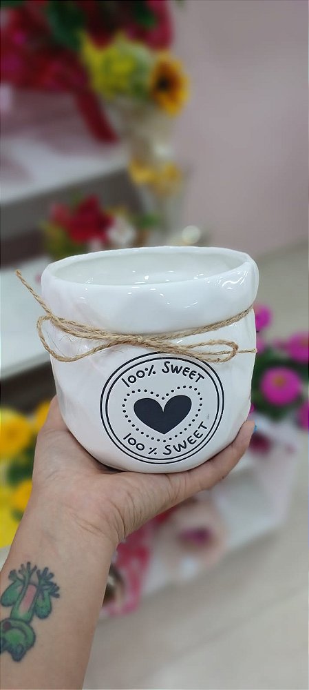 Vaso Sweet de Cerâmica 13,5 x 12,5 cm